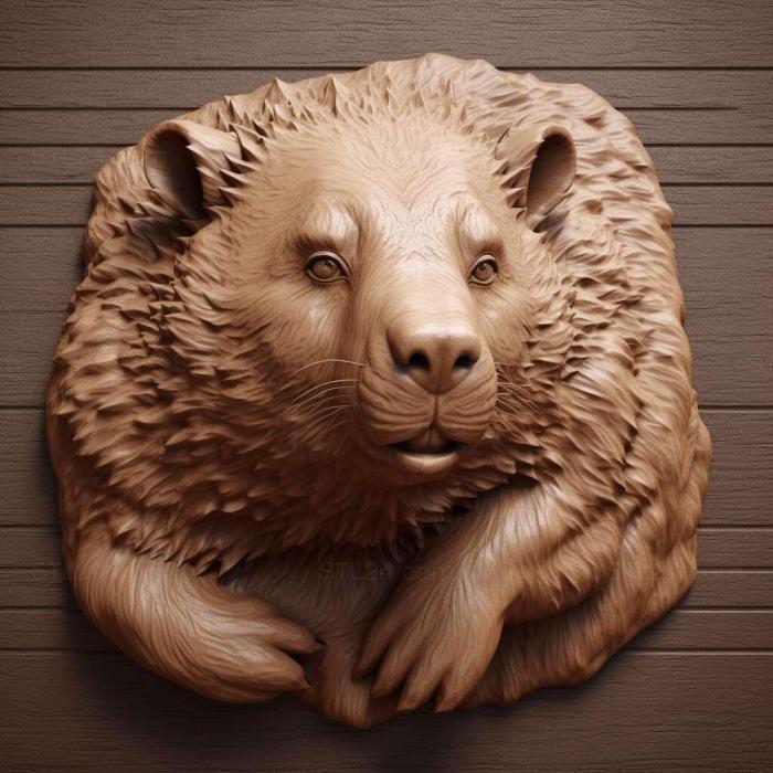 Nature and animals (Wombat 2, NATURE_4502) 3D models for cnc